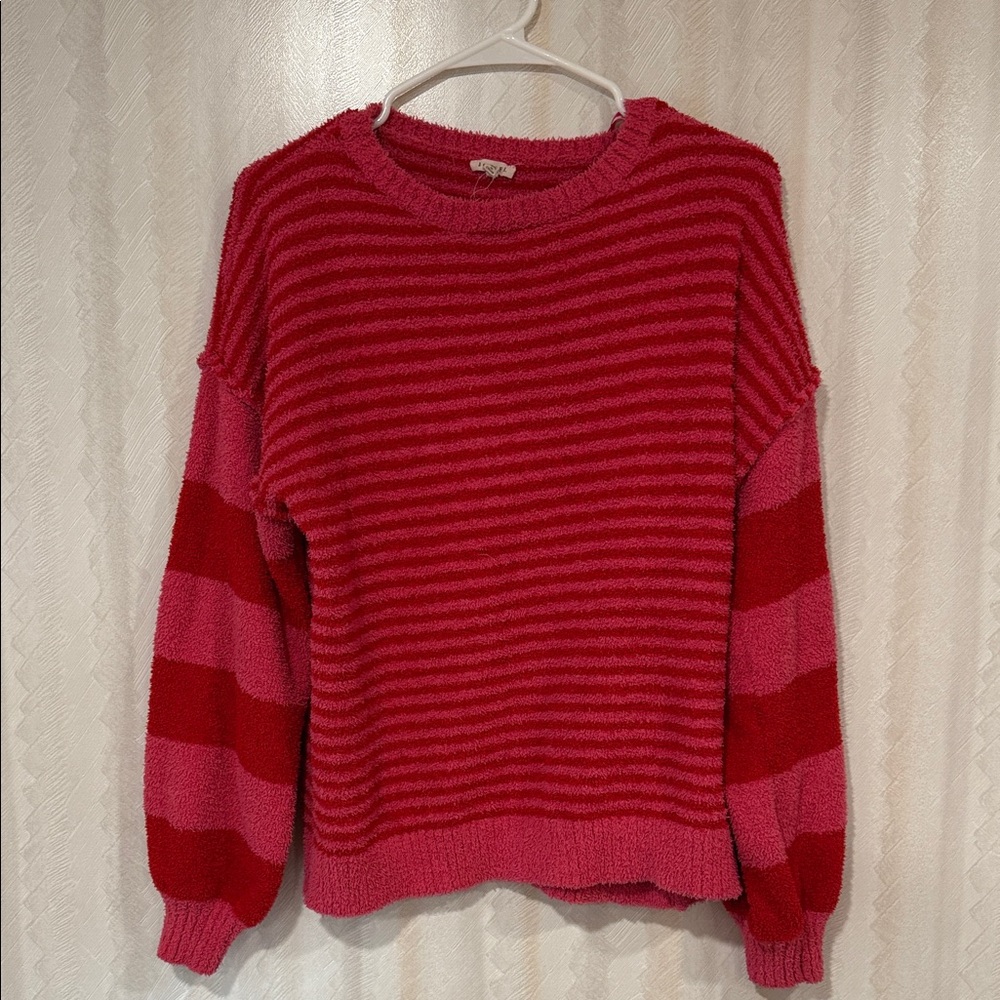 JODIFL Vibrant Striped Sweater in Red and Pink